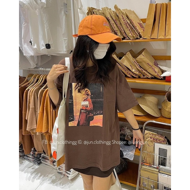 Áo Thun Vintage Unisex Rubystore Phông Ngắn Tay Lỡ Form Rộng Đẹp Cá Tính In Hình Tạp Chí Cô Gái Nam Nữ Ulzzang Hot
