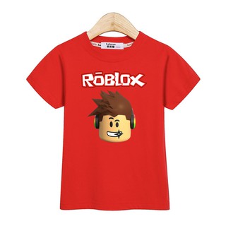 Roblox bé trai áo phông cotton in áo mùa hè Quần áo thời trang trẻ em boys tee tops