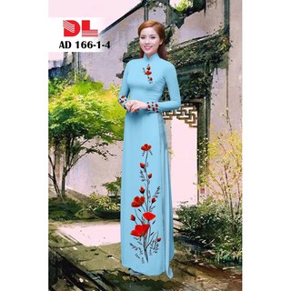 Vải may áo dài in hoa mềm rũ