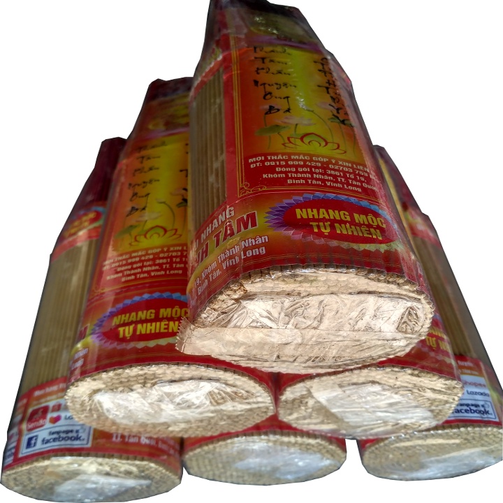 Nhang mộc tự nhiên THÀNH TÂM bó tròn 500gram 29cm  không mùi, ít ảnh hưởng sức khỏe