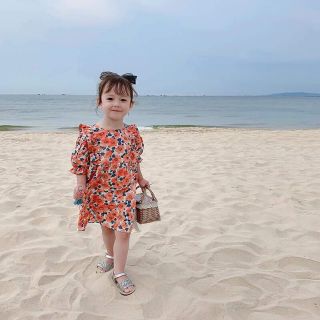Váy tay bồng tiểu thư cho bé yêu 🍓