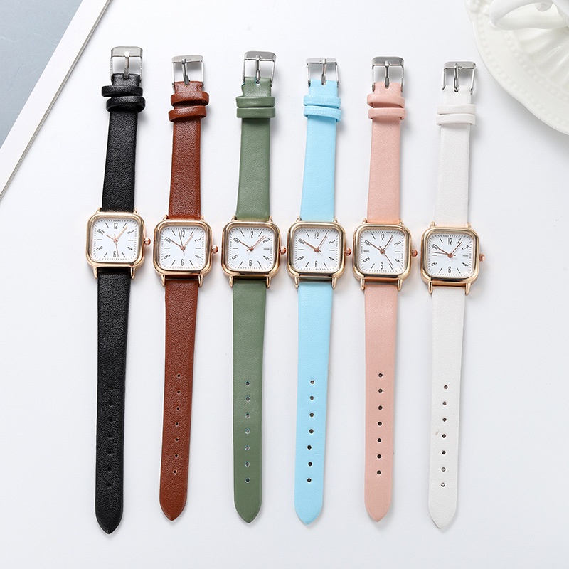 Mới Đồng Hồ Quartz Nữ Mặt Vuông Nhỏ Phát Quang Thời Trang Hàn Quốc 2022