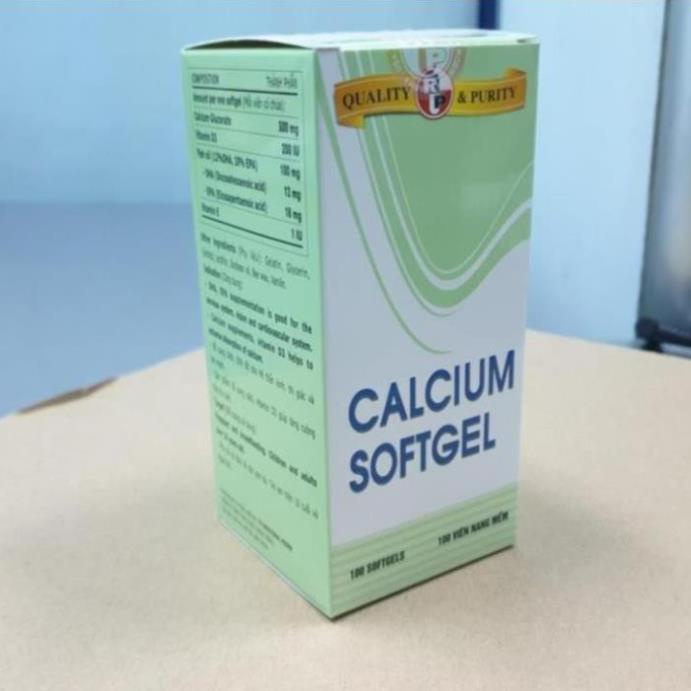 Viên Uống Canxi Vitamin D3 Calcium SoftGel,Giúp Xương Chắc Khỏe Trẻ Còi Xương Chậm Mọc Răng