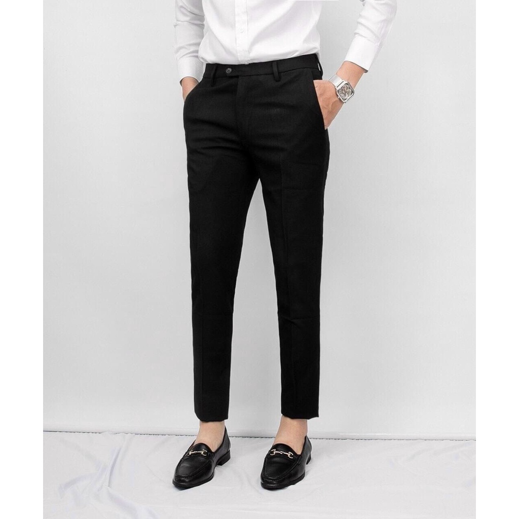 Quần kaki nam đẹp màu đen kiểu dáng dài, form slimfit tôn dáng, vải kaki cotton cao cấp co giãn beautifulgilr G02