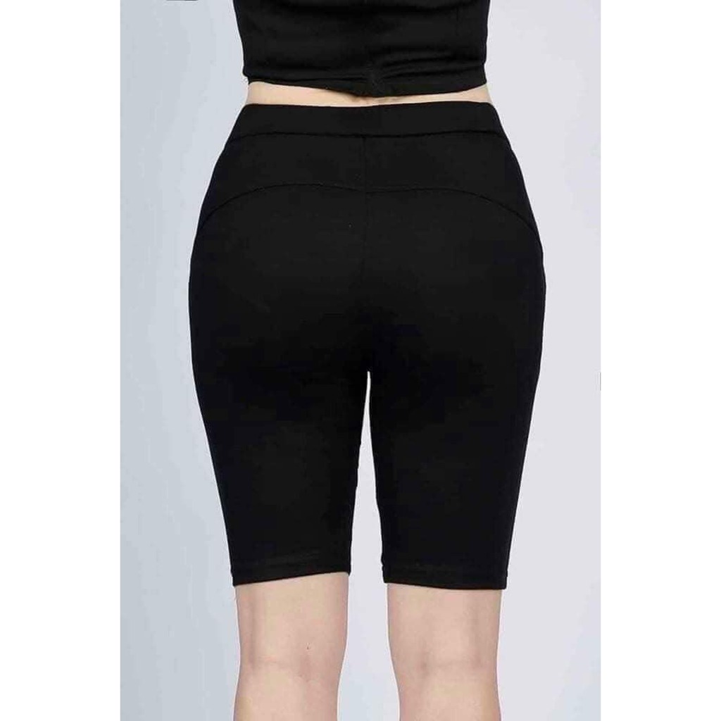 Quần legging đùi lửng ngố nữ vải cotton co giãn ôm bó Geleva GE939