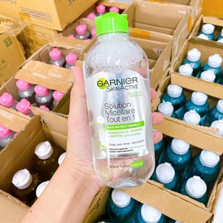 Nước tẩy trang garnier pháp 400ml, 125ml Garnier xanh lá