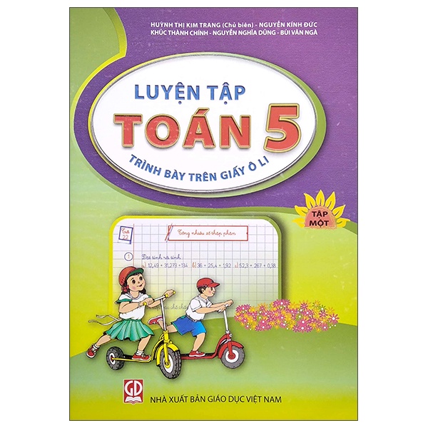 Sách Luyện Tập Toán Lớp 5 - Trình Bày Trên Giấy Ô Li - Tập 1 (2022)