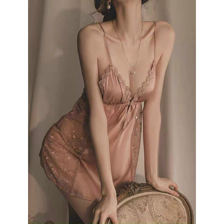 (M.107) Váy ngủ sexy lụa cao cấp Đầm mặc nhà gợi cảm quyến rũ