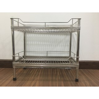 Kệ đựng chén đĩa inox 304 (LONG VÂN) cao cấp 2 Tầng, 3Tầng
