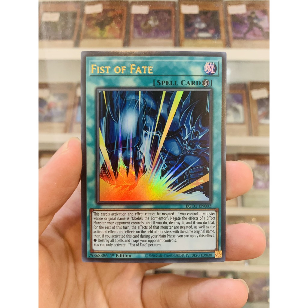 Thẻ Bài YugiOh! Mã EGO1-EN003 - Fist of Fate - Ultra Rare - 1st Edition