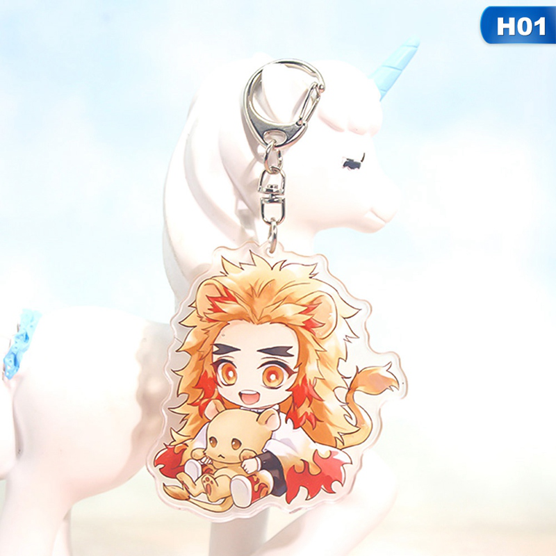 flowersqueen Móc khóa hình nhân vật anime dễ thương