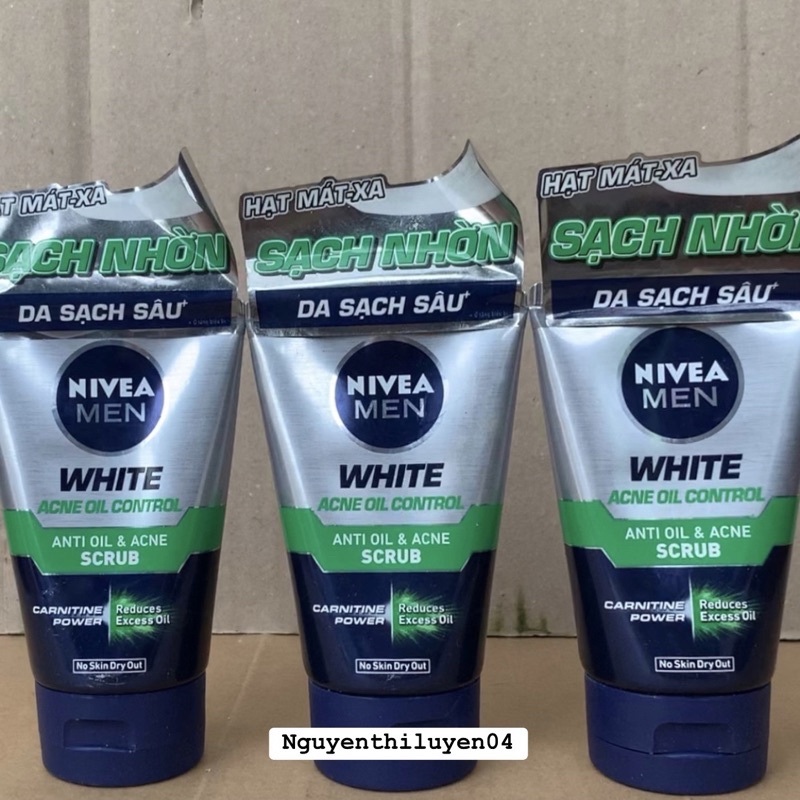 SỮA RỬA MẶT NIVEA MEN GIÚP KIỂM SOÁT NHỜN CHỨA HẠT MÁT-XA 100g