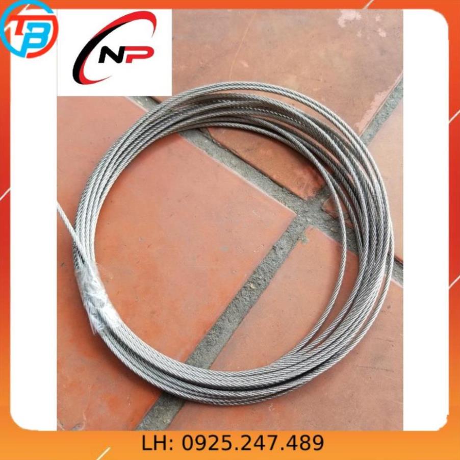 30 Mét cáp INOX 304 3mm chống rỉ sét,ăn mòn cực tốt.Làm dây phơi quần áo,trang trí nhà cửa....kimkhinhatphat