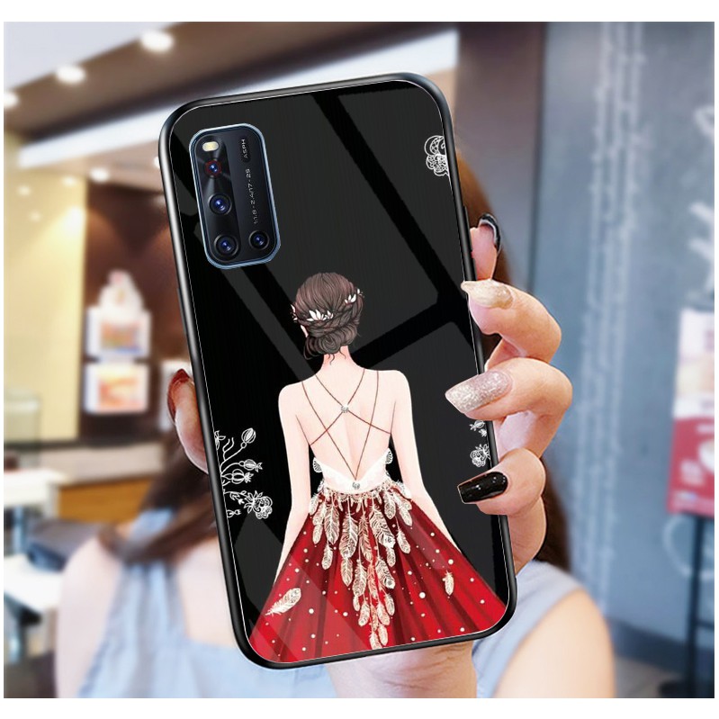 Ốp Lưng VIVO V19  mặt kính cường lực cao cấp