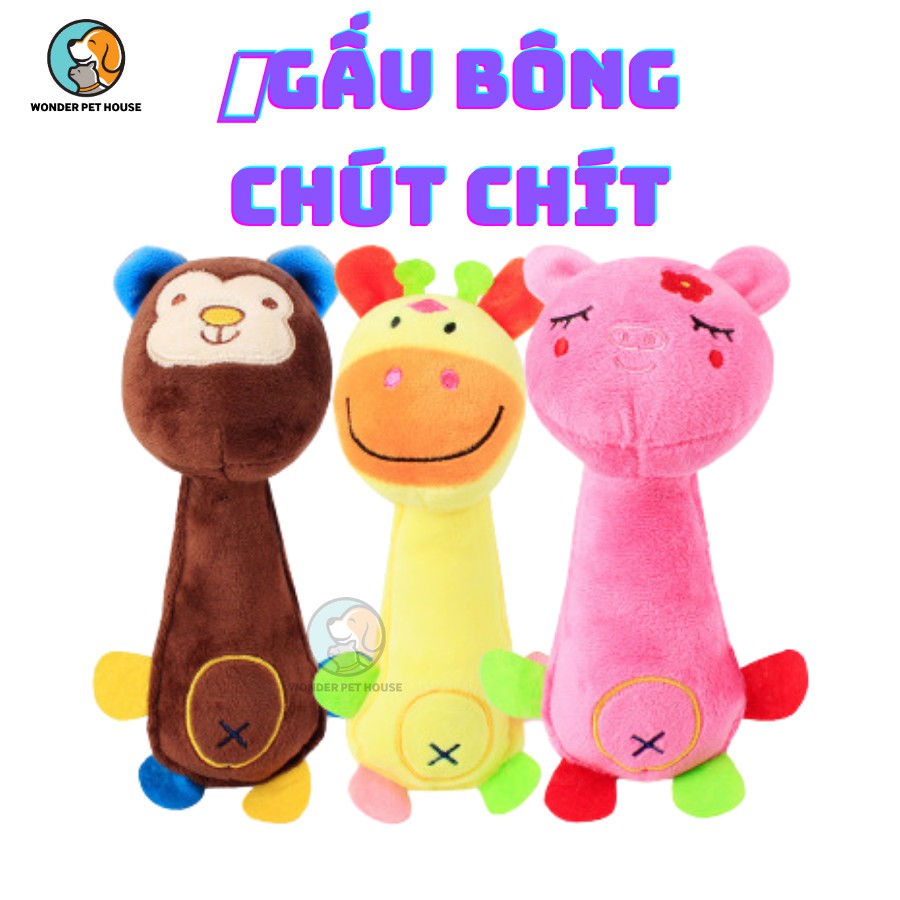 Đồ Chơi Gấu Bông Có Kèn Chút Chít Vui Nhộn Cho Thú Cưng