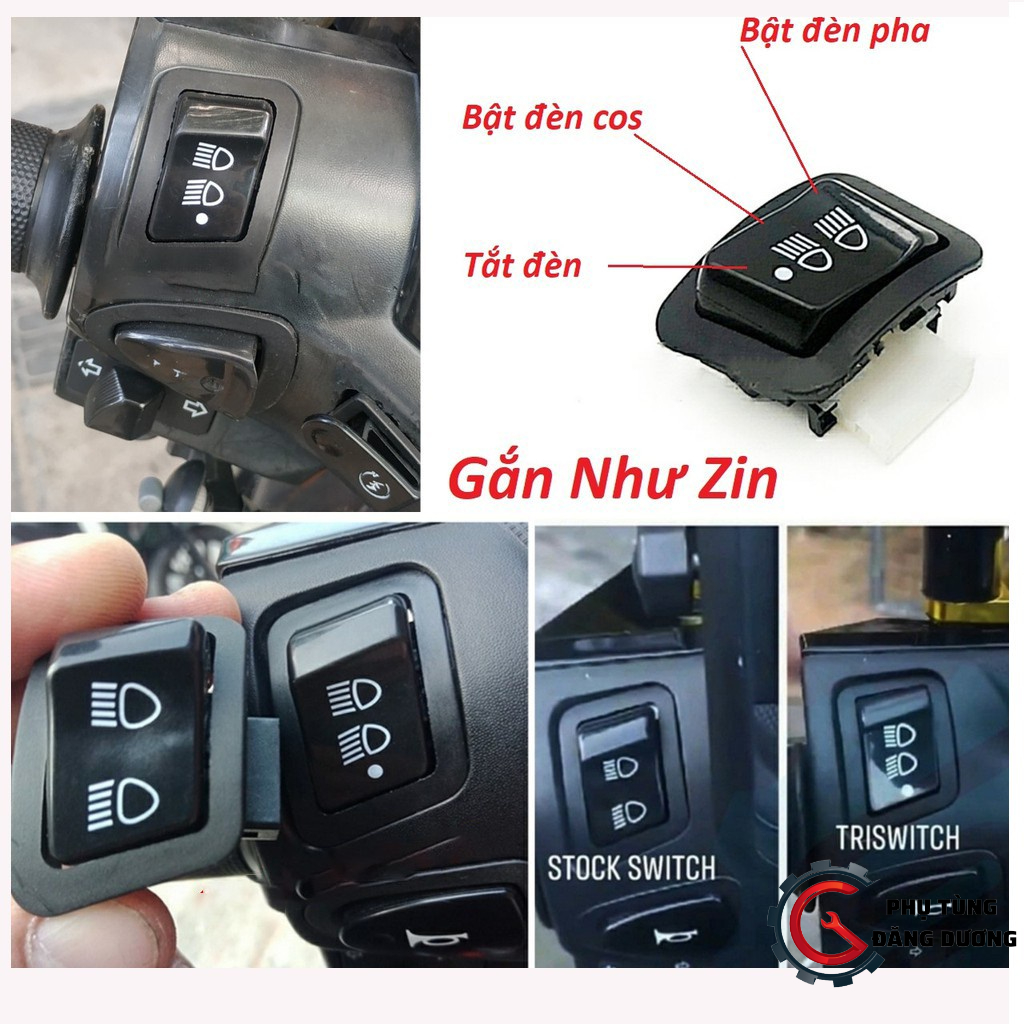 Công tắc Tắt Đèn Xe Máy Pha - Cos - Tắt Dành Cho Các Xe Honda đời mới