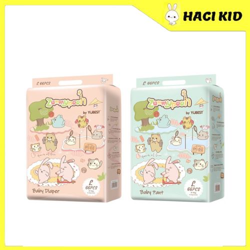 [HCM] Tã, Bỉm Zummypooh By Yubest Quần, Dán Đủ Size S80/M72/L66/XL60/XXL56/XXXL52