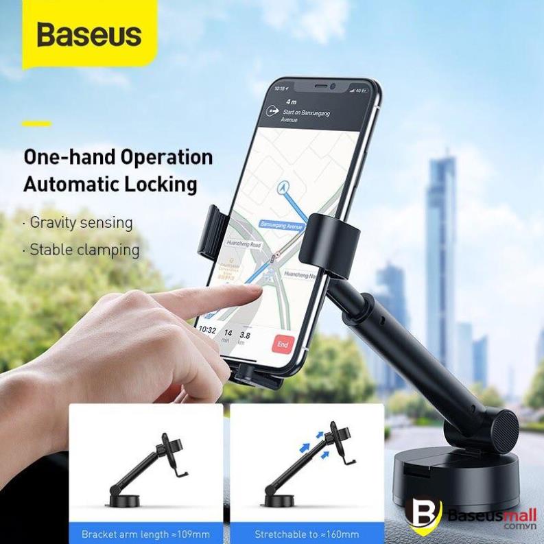 Baseus -BaseusMall VN Bộ giá treo điện thoại dùng gắn kính hoặc táp lô trên xe hơi Baseus Simplism Gravity