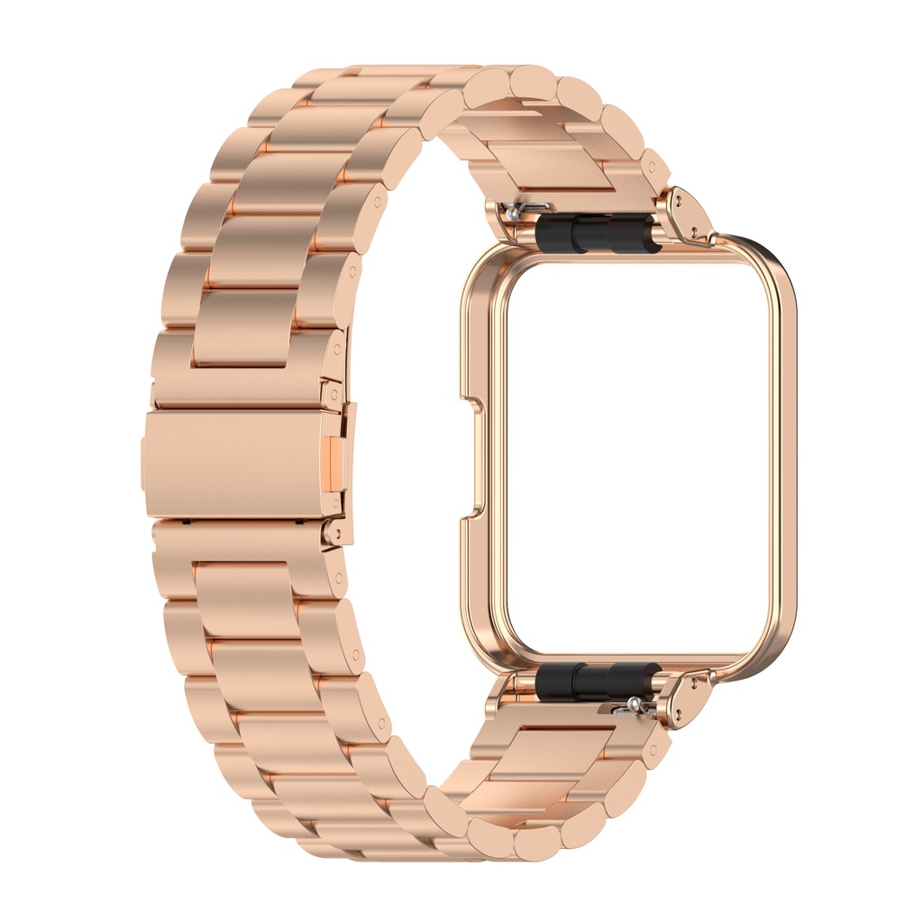 Dây Đeo Inox + Vỏ Kim Loại Cho Đồng Hồ Thông Minh Xiaomi Redmi Watch 2 Lite
