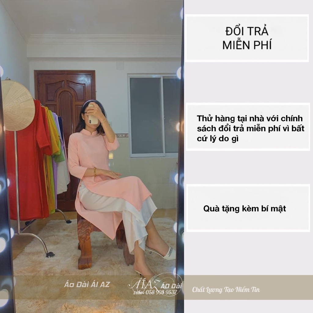BIGSIZE Áo Dài Cách Tân Nữ Dáng Suông AH12B