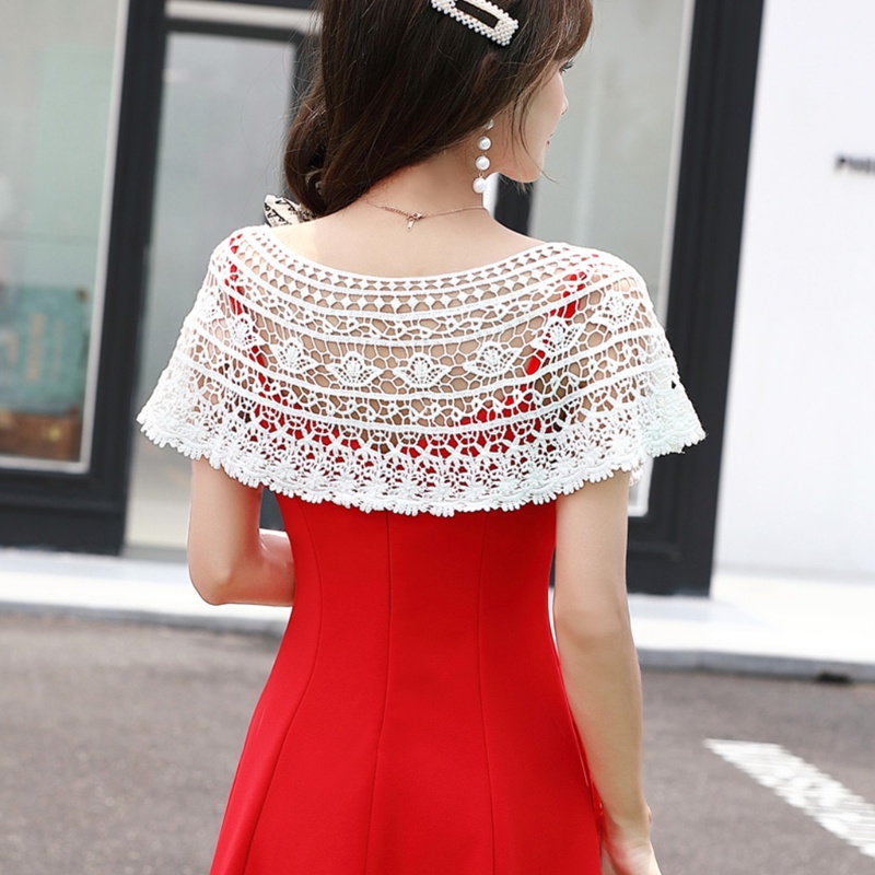 Khăn ren đeo cổ thêu hoa thời trang dành cho nữ