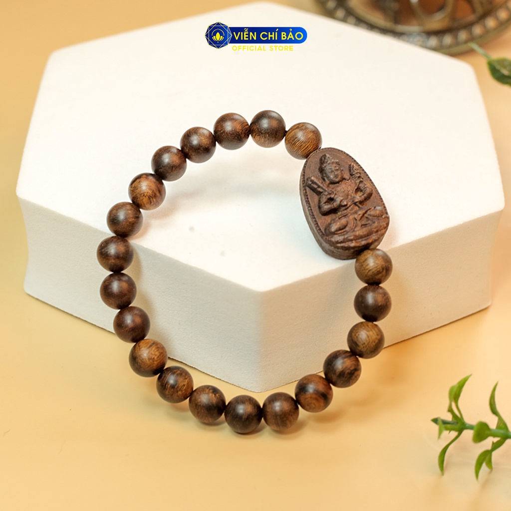 Vòng tay trầm hương indo Phật bản mệnh nam nữ thời trang phụ kiện trang sức Viễn Chí Bảo V000808