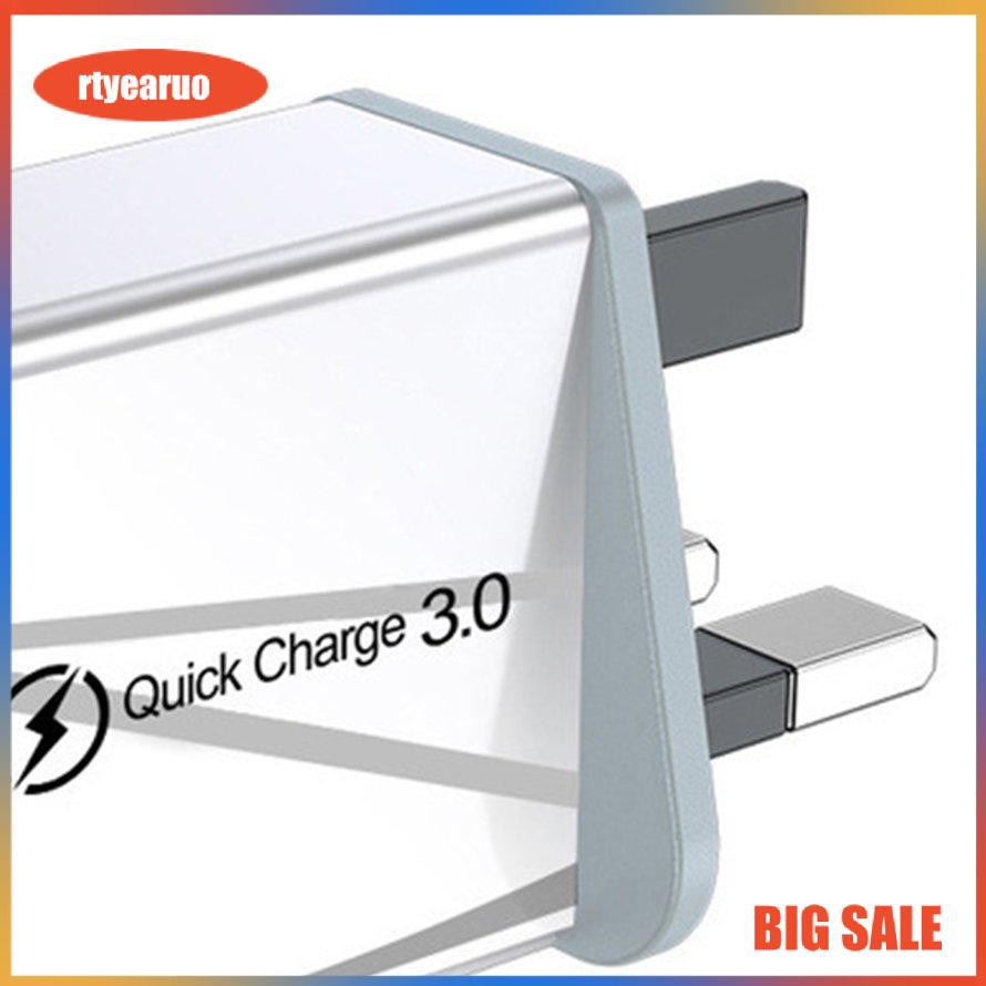 3 USB Digital Mobile Phone Charger Digital Display Fast Charging Wall Phone