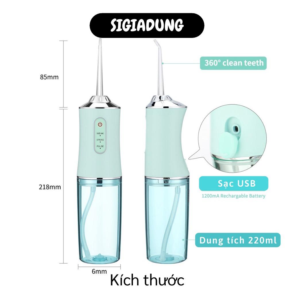 [SGD] Tăm Nước - Máy Tăm Nước Cầm Tay 4 Đầu Phun Oral Irrigator Vệ Sinh Răng Miệng 10358