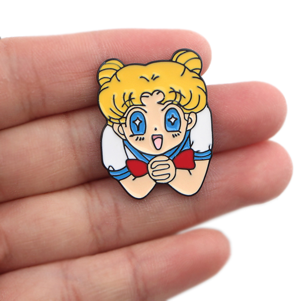 SAILOR MOON Ghim Cài Áo Hình Thủy Thủ Mặt Trăng Dễ Thương Cho Nữ