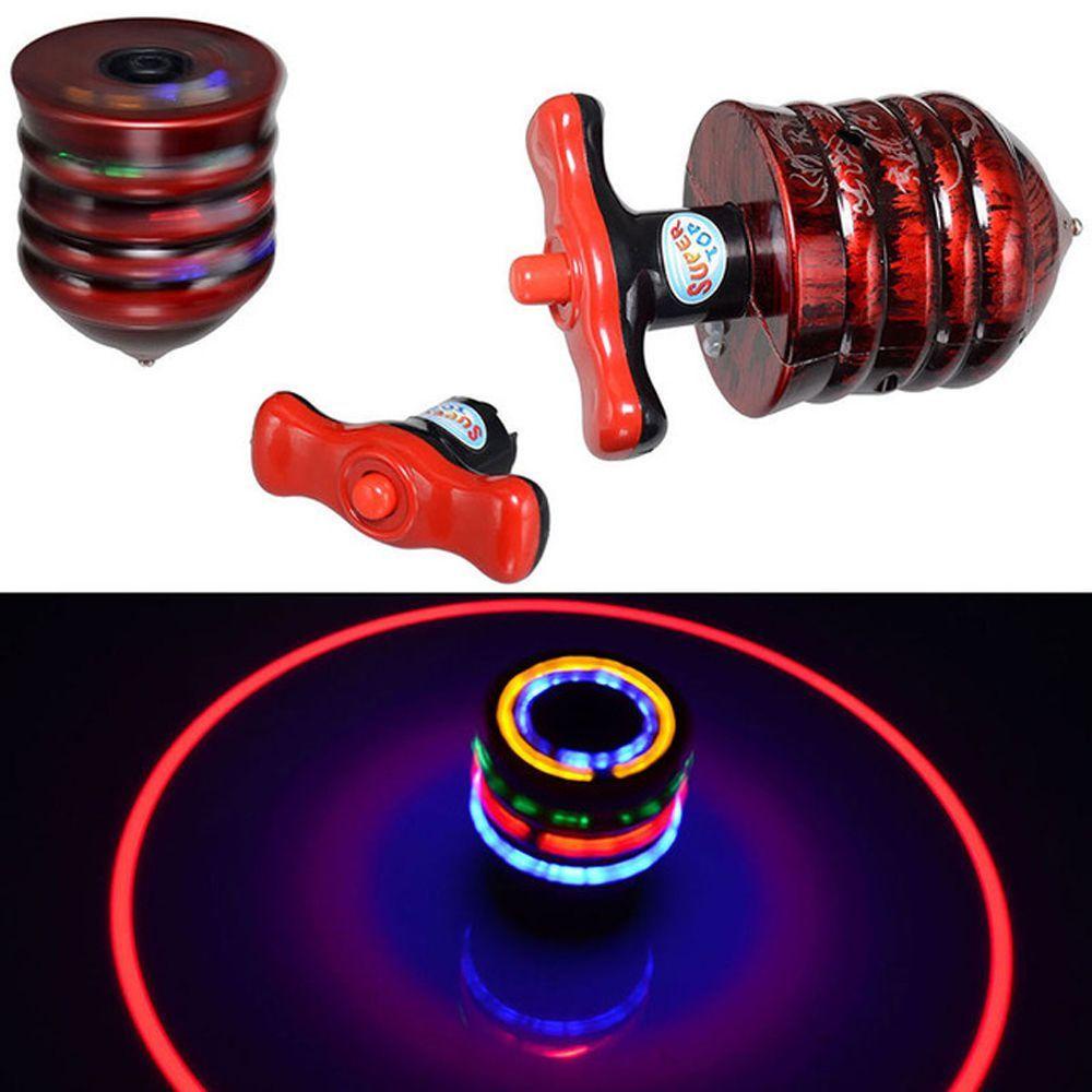 Con Quay Đồ Chơi REBUY1 Bằng Gỗ Có Đèn LED Laser Nhiều Màu Sắc Thú Vị Cho Trẻ Em