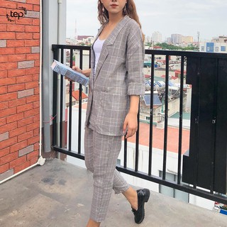 Set vest kẻ 853