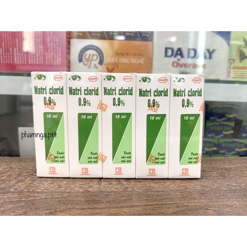 Nước muối sinh lý nhỏ mắt, mũi - Natri clorid 0,9% 10ml