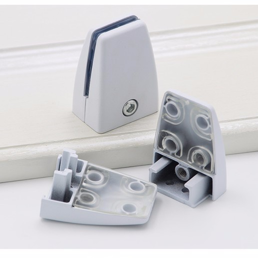 Kẹp Vách Ngăn Trắng - 1 Cái - Kẹp Kính Mặt Bàn