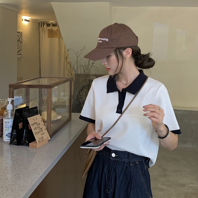 áo polo Dệt Kim Ngắn Tay Thời Trang Xuân Thu Pháp | BigBuy360 - bigbuy360.vn