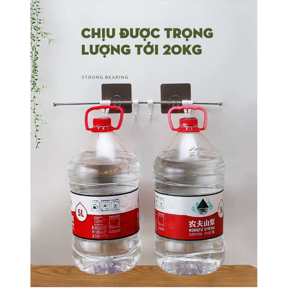 Thanh treo 6 móc nhựa dán tường chắc chắn, đa năng cho nhà bếp ShuangQuing (SQ-5157)