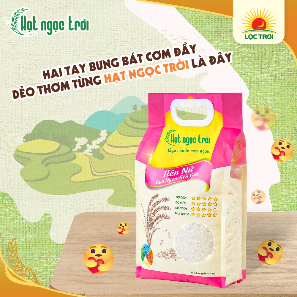 Gạo Hạt Ngọc Trời Tiên Nữ túi 5kg giá sĩ