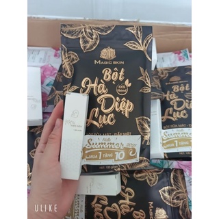 [CHÍNH HÃNG] Bột Hà Diệp Lục MAGIC SKIN ( 1 gói tặng 10 Nạ nén )