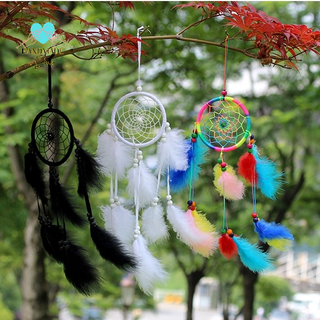 Dreamcatcher lông vũ vòng đuổi giấc mơ bảo vệ giấc ngủ an lành của mọi người