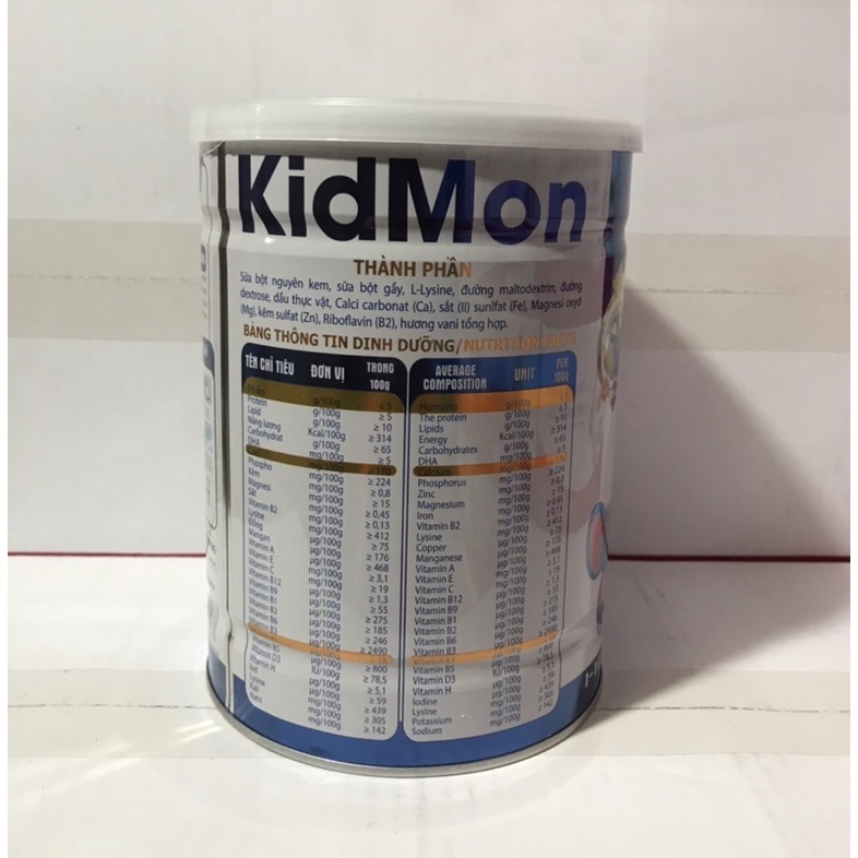 Sữa bột Kidmon Grow 900g - Sữa tăng chiều cao trí não dành cho trẻ từ 1-15 tuổi