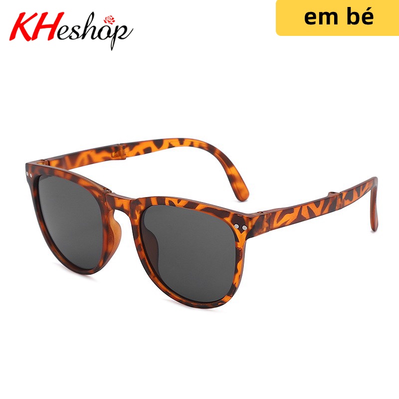 Kính Gập Gọn thời trang cho bé phong cách Retro gọng vuông bầu đủ màu Model mã Y3001