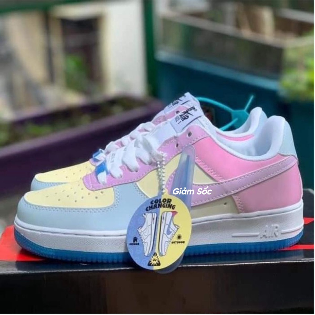 Giày sneaker AF1  đổi màu đế UV, Giày thể thao nữ đổi màu ngoài nắng cực chất - Hàng 11 trung❇️rẻ vô địch❇️