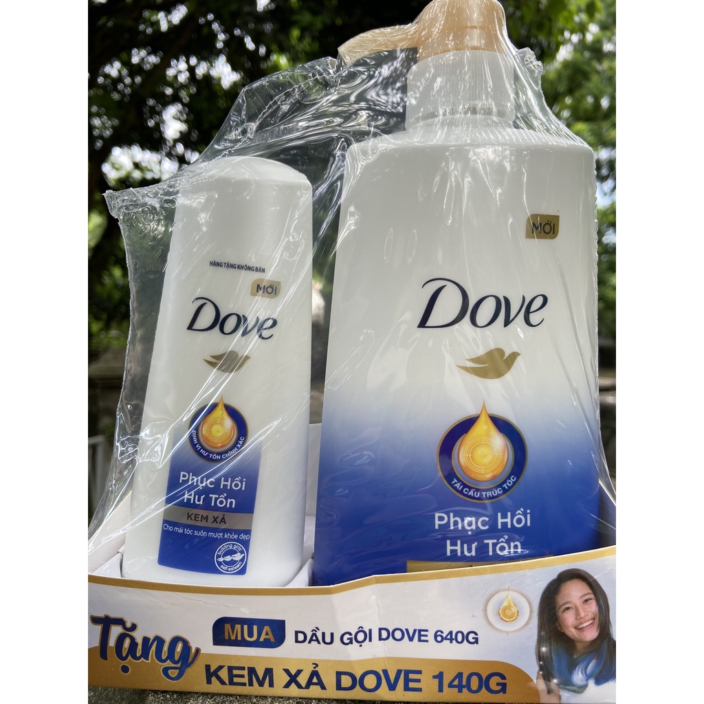 DẦU GỘI ĐẦU DOVE 650G tặng xả 140g