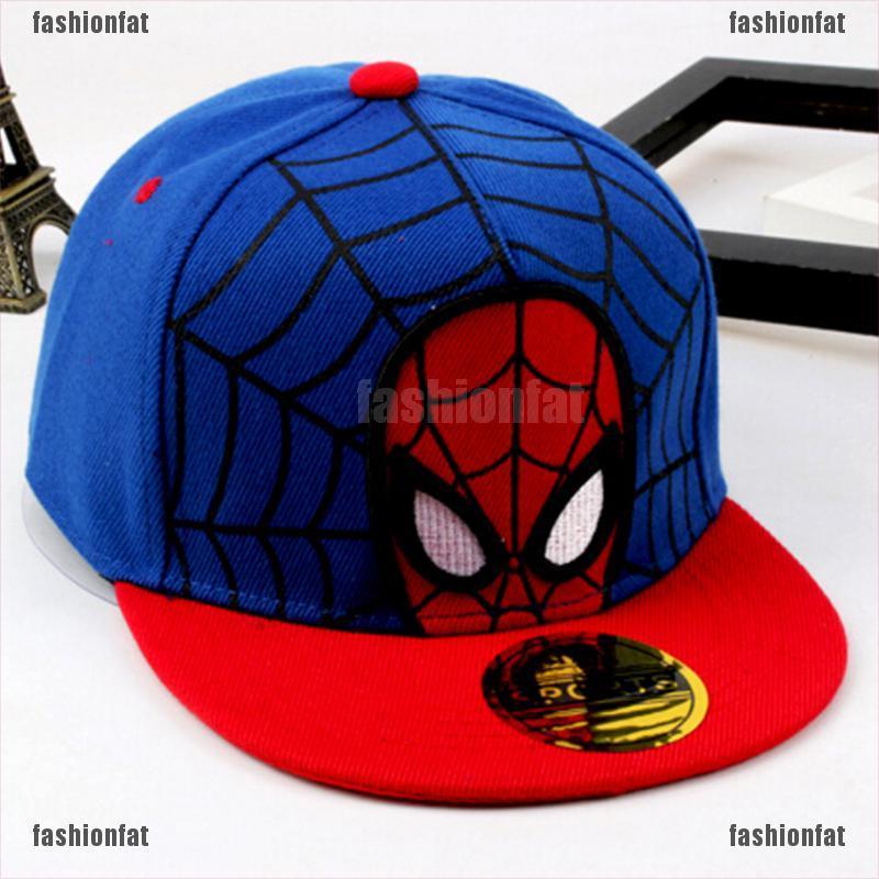 [Iron] Baby Spiderman Hat Cartoon Flat Hat Street Dance Hip Hop Cap Baseball Headdress