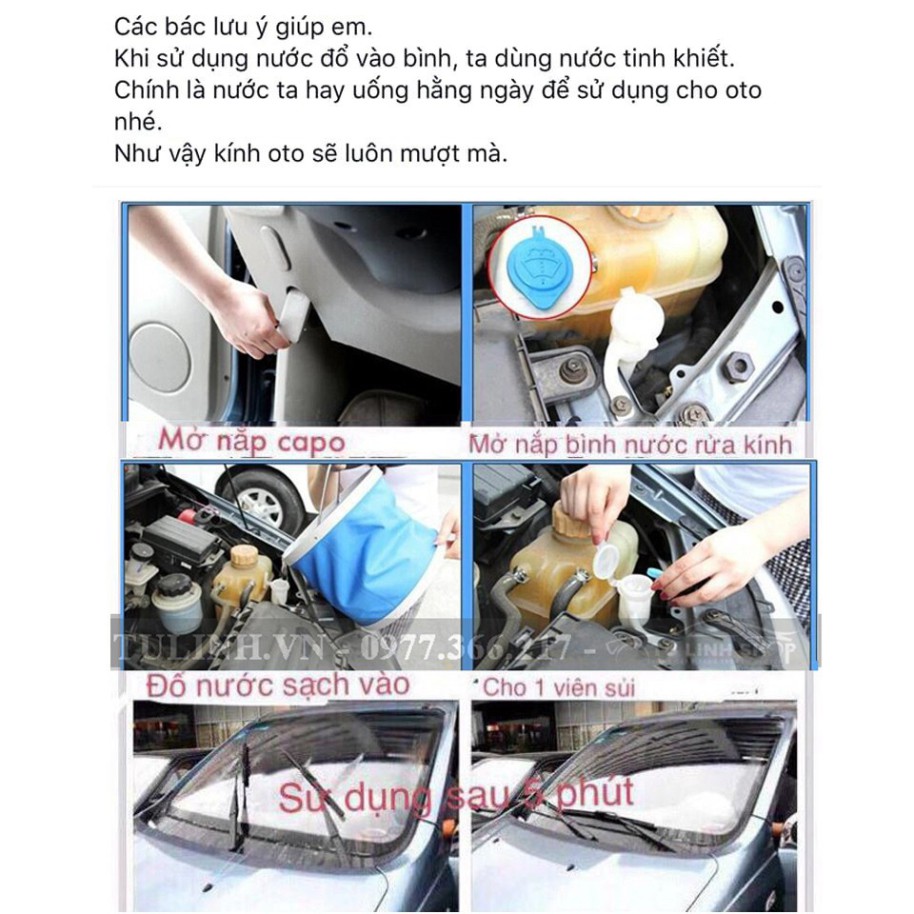 PO QZQ Viên sủi rửa kính ô tô MINH DƯƠNG (YANG), tẩy sạch kính, tạo hiệu ứng lá sen. 13 PO