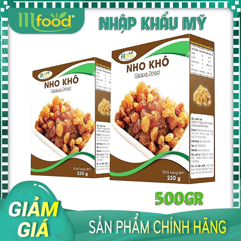 Hai hộp nho Mỹ khô 250g