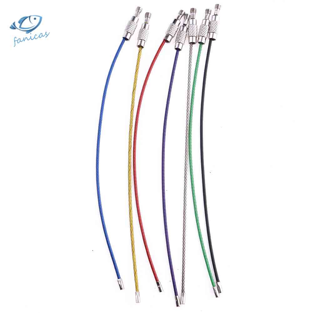Set 7 Móc Khóa Dây Thừng Bằng Thép Không Gỉ EDC