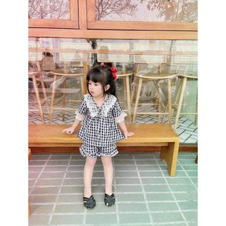 Bộ kẻ thô ren cho bé gái B0040
