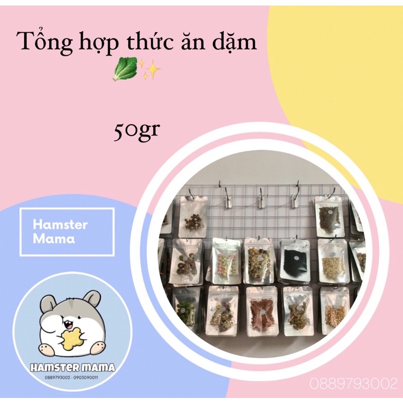 Thức ăn dặm size lớn nhỏ cho hamster thỏ sóc nhím bọ 🐹