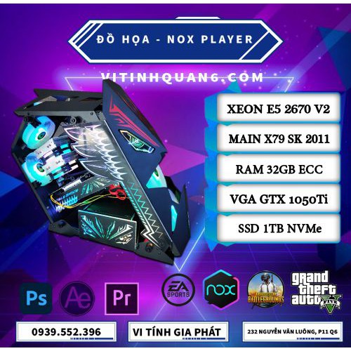 Bộ PC Xeon E5 2670 V2 Cân trên 10 Nox, Render Video, Đồ Họa 3D | WebRaoVat - webraovat.net.vn