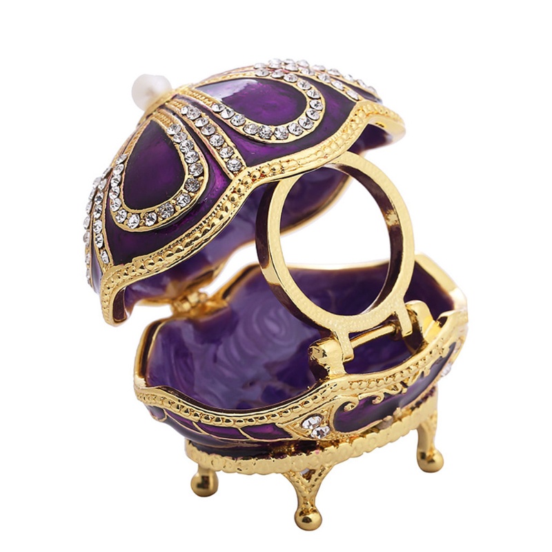 Flgo Giá Đỡ Nhẫn Tráng Men Đính Đá Lấp Lánh Độc Đáo Dùng Trang Trí